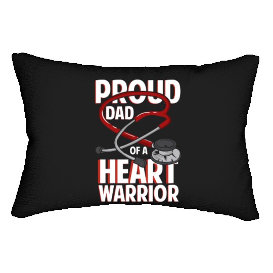 Proud Dad Of A Heart Warrior Coronary Disease CHD Lumbar Pillows