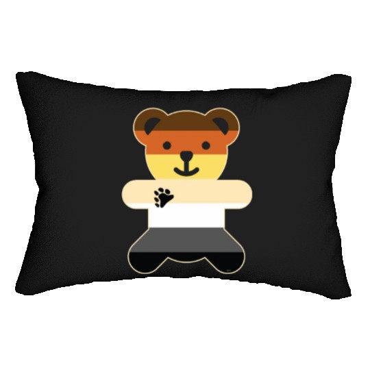 Bear Brotherhood Flag Bear Gay Pride graphic Lumbar Pillows