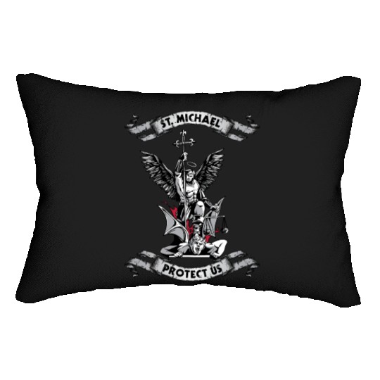 Archangel Saint Michael Protect Us Defend Us Lumbar Pillows