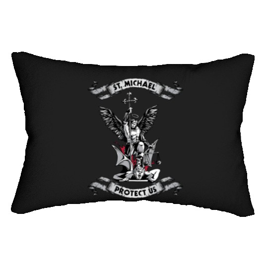 Archangel Saint Michael Protect Us Defend Us Lumbar Pillows