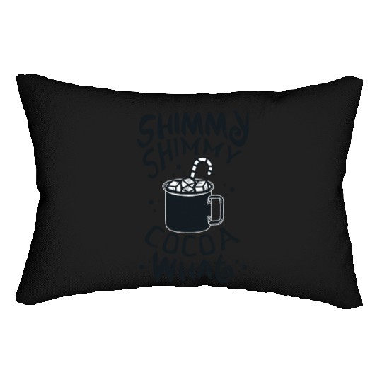 Shimmy Shimmy Hot Cocoa Black Lumbar Pillows