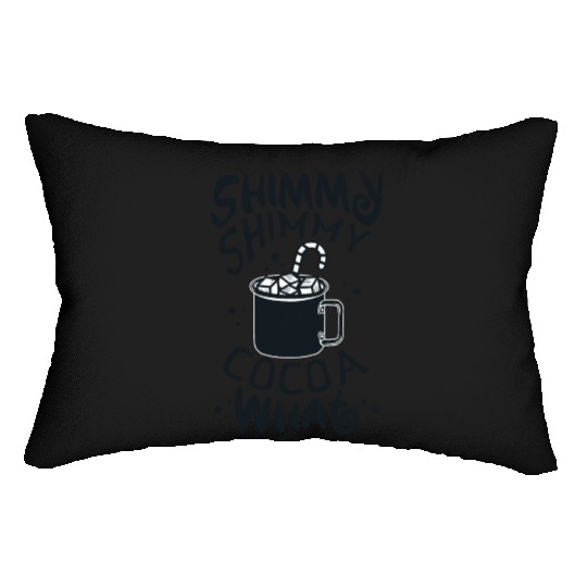 Shimmy Shimmy Hot Cocoa Black Lumbar Pillows