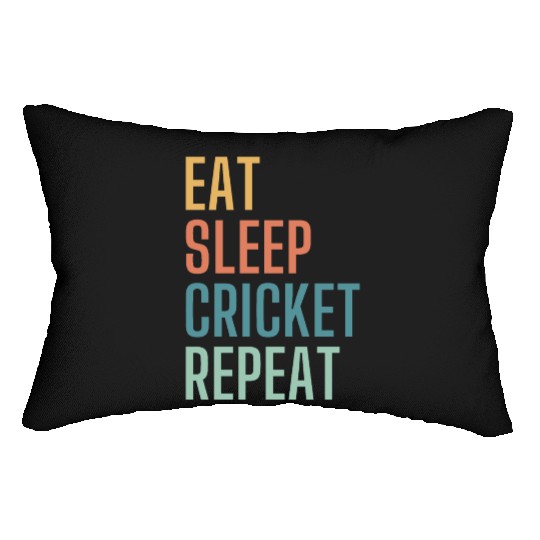 Eat Sleep Cricket Repeat Lumbar Pillows