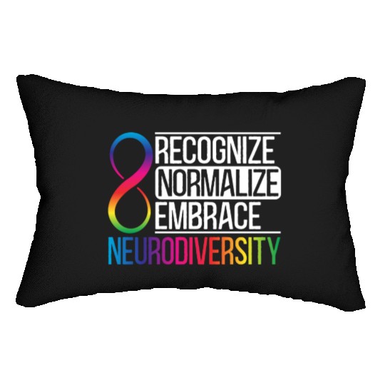 Recognize Normalize Embrace Neurodiversity Autism Lumbar Pillows