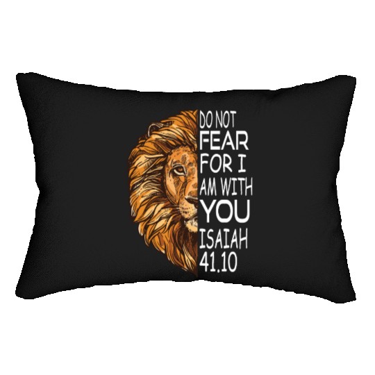 Christian Religious Bible Verse Sayings Lion Fear Lumbar Pillows