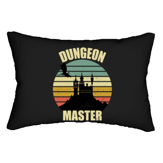 Dungeon Master - Bez I'm DM Smiles Retro Dragon Lumbar Pillows