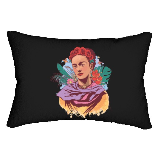 FRIDA KAHLO COLOR PORTRAIT Lumbar Pillows