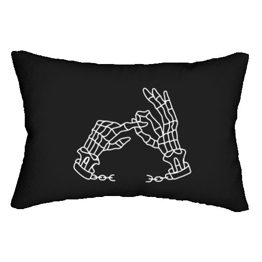 Skeleton Hands Funny Lumbar Pillows