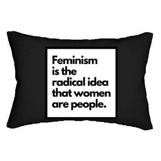 Feminism solid back sticker Lumbar Pillows
