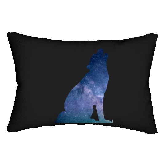 Galaxy Wolf Lumbar Pillows