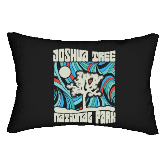 Joshua Tree National Park Retro Psychedelic 60S Ho Lumbar Pillows