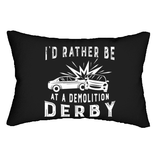 Demo Derby Demolition Derby At A Demolition Derby Lumbar Pillows