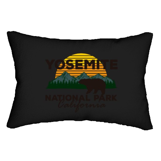 Yosemite National Park California Mountain Bear Lumbar Pillows
