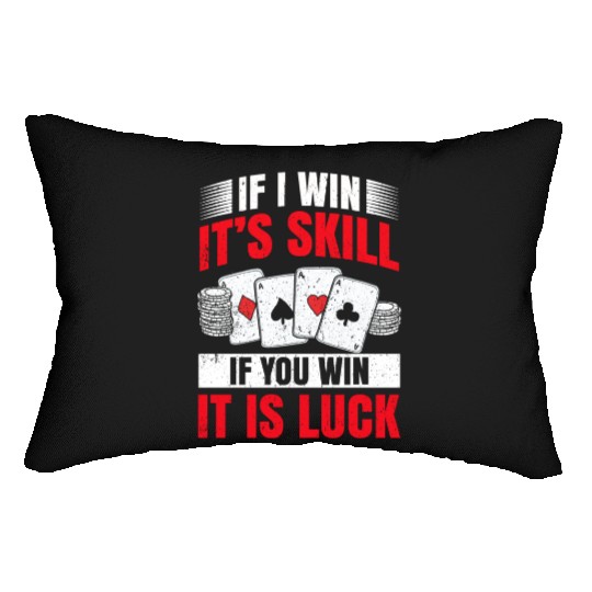 Poker Blackjack Cards Royal Flush Gambling Casino Lumbar Pillows