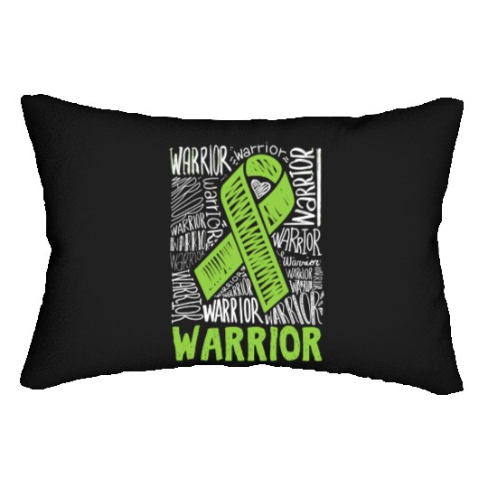 Non-Hodgkins Lymphoma Warrior Lime Green Awareness Lumbar Pillows