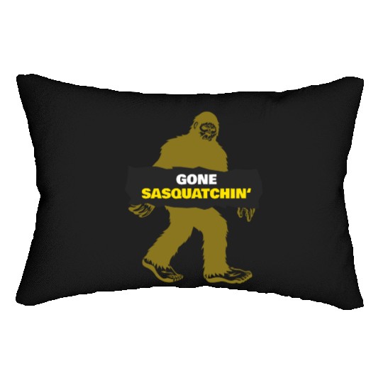 Bigfoot gone squatching Lumbar Pillows