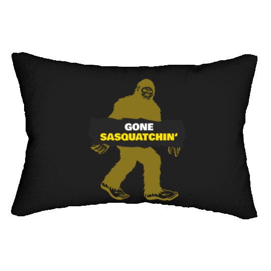 Bigfoot gone squatching Lumbar Pillows