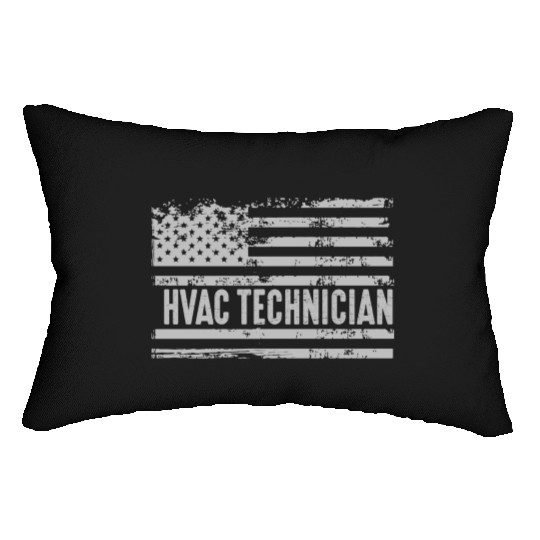 American Hvac Technician United States Flag birthd Lumbar Pillows