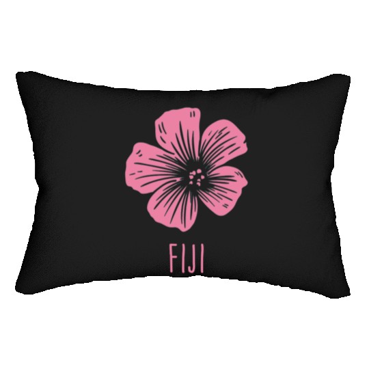 Fiji Vintage Tropical Hibiscus Flower birthday chr Lumbar Pillows