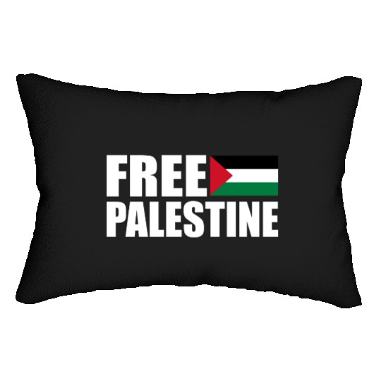 Free palestine Lumbar Pillows