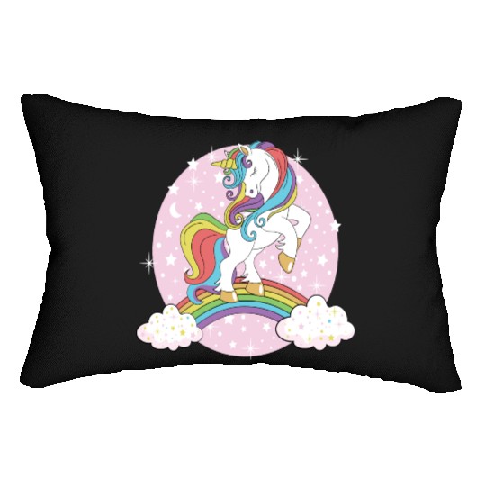 Unicorn rainbow Lumbar Pillows