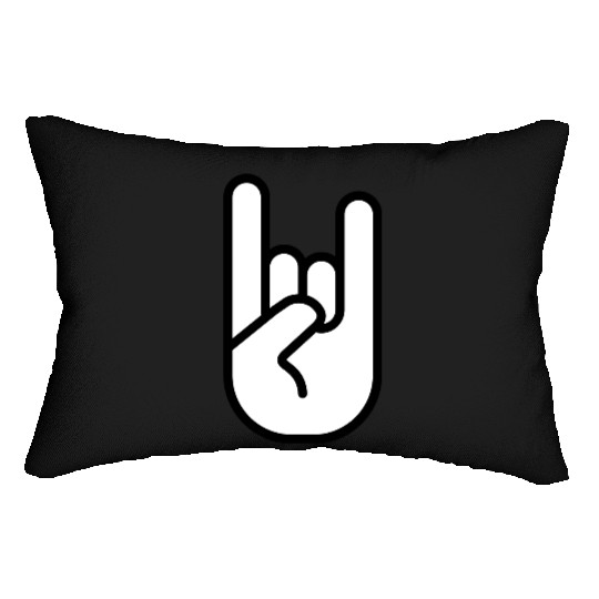 Heavy metal rock hand icon 02 Lumbar Pillows