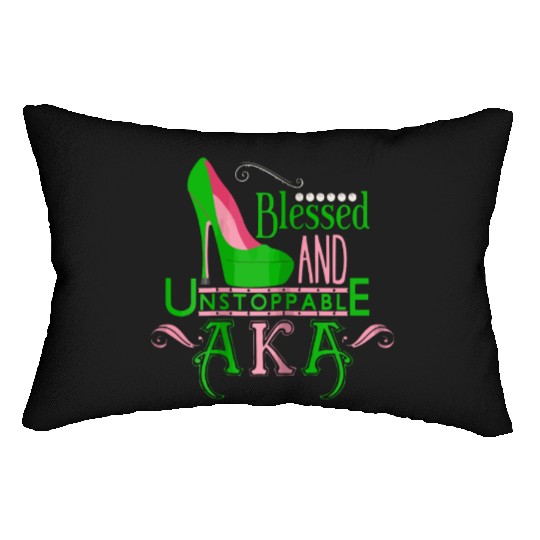 Womens AKA inspired Blessed AKA AKA sorority Alpha Lumbar Pillows