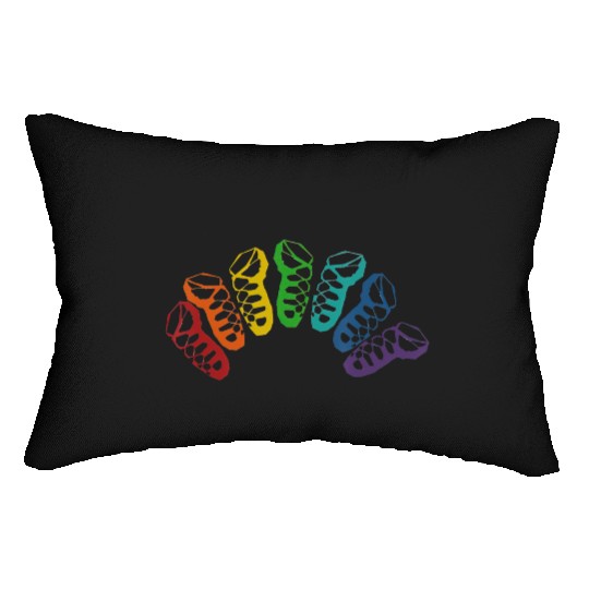 Irish Dance Ghillie Rainbow Lumbar Pillows