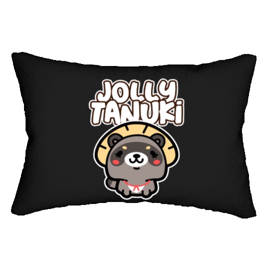 Jolly Tanuki Raccoon Lumbar Pillows