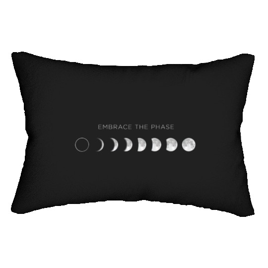Embrace the Phase Moon Phases Lunar Cycles Graphic Lumbar Pillows