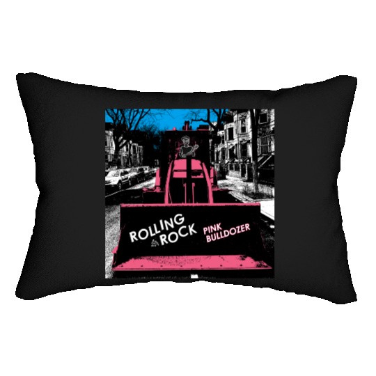Pink Bulldozer / Rolling Rock Lumbar Pillows