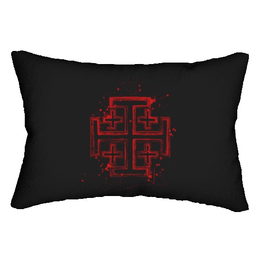 Knights Templar Crusader Cross Lumbar Pillows