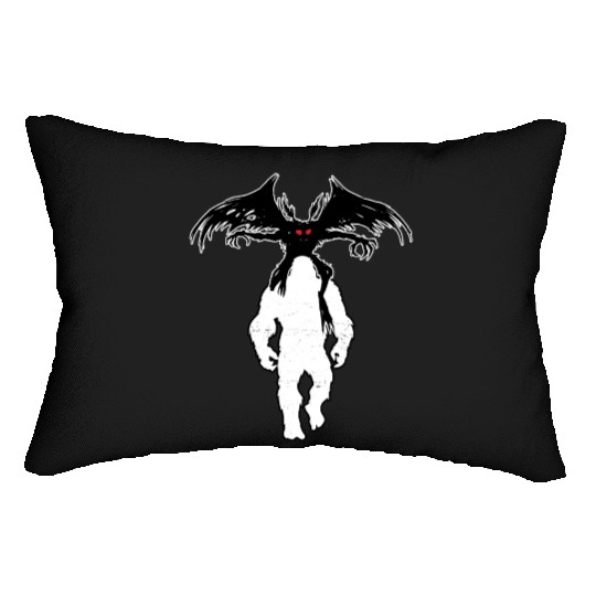 Bigfoot Riding Mothman - Funny Sasquatch Myth Lumbar Pillows
