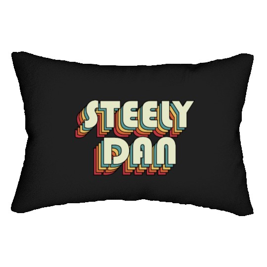 Steely Dan | Unique Retro Faded-Style Typography Lumbar Pillows
