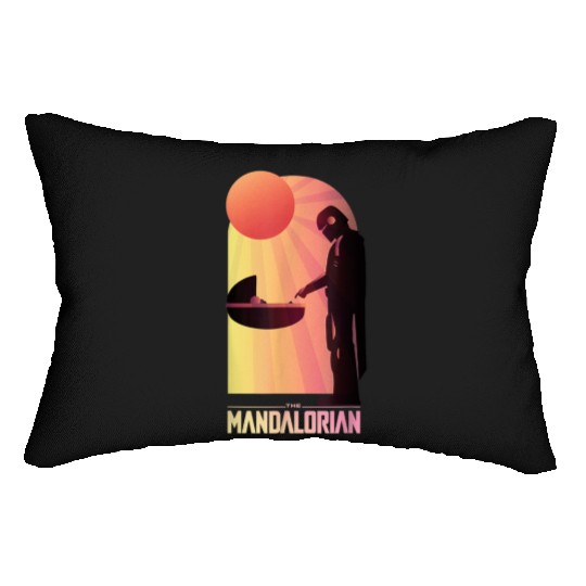 Star Wars The Mandalorian The Child Sunset Meeting Lumbar Pillows