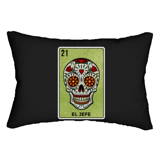 El Jefe Mexican Lottery Card Cinco De Mayo Lumbar Pillows