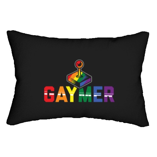 Gaymer Gay Gamer Rainbow Pride LGBT Controller Lumbar Pillows