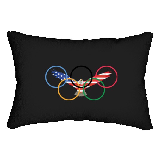 usa olympics Lumbar Pillows