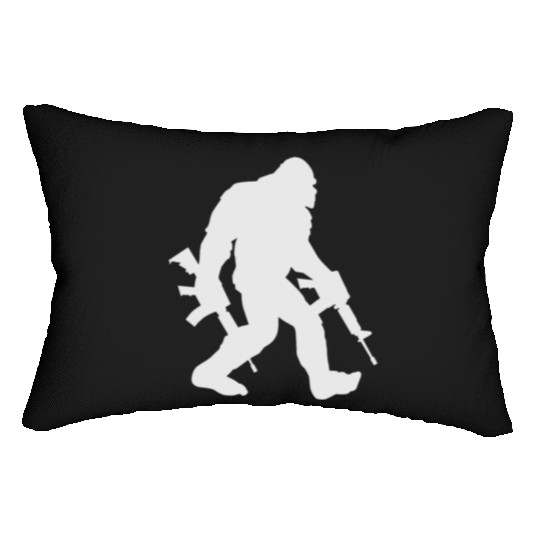 Bigfoot Silhouette Sasquatch Lumbar Pillows