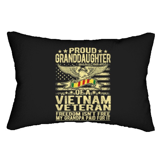 Veteran Gift-Granddaughter Of Vietnam Veteran Us F Lumbar Pillows