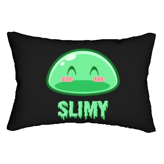 Cute Green Dungeon Slime Monster Weird Anime Lumbar Pillows