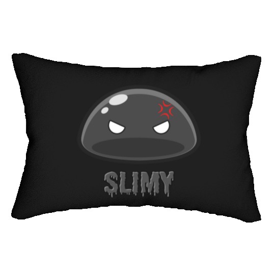 Cute Black Dungeon Slime Monster Weird Anime Lumbar Pillows