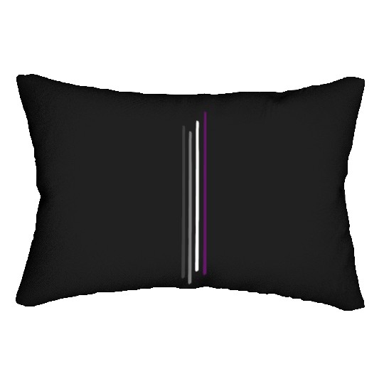 Subtle Asexual Pride Flag, Pride Month Lumbar Pillows
