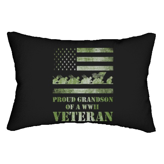 World War 2 Ii 80th Anniversary Proud Grandson Of Lumbar Pillows