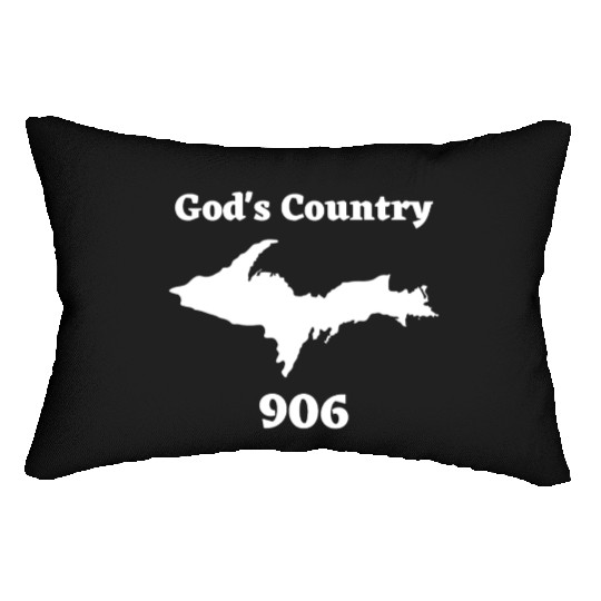 God's Country 906, Upper Peninsula Michigan Yooper Lumbar Pillows