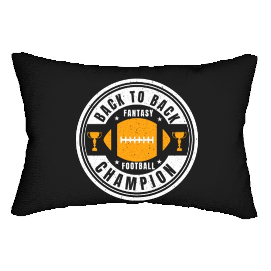 Back to Back Champion Fantasy Football Draft Party Lumbar Pillows