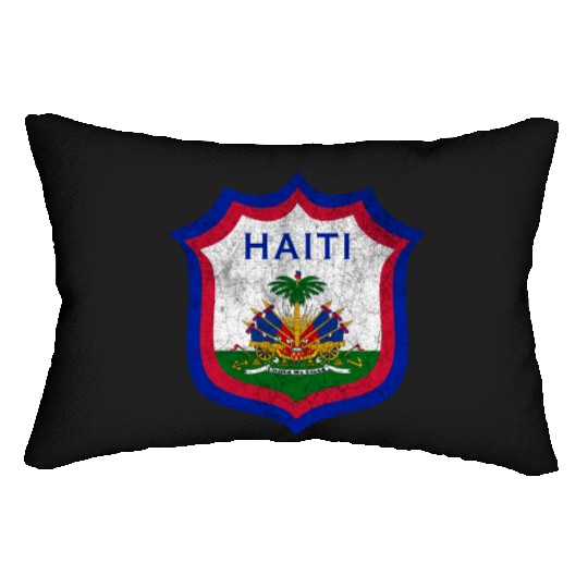 Haiti Crest Design Lumbar Pillows