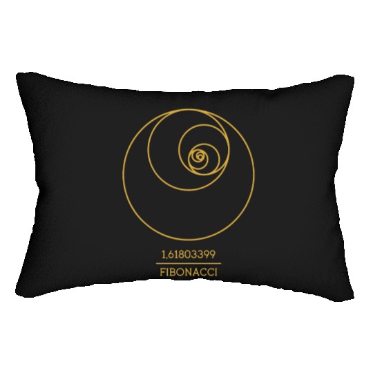 Fibonacci spiral sequence math teacher numbers Lumbar Pillows