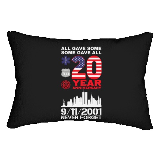 Patriot Day Never Forget 9 11 2001 Anniversary Lumbar Pillows
