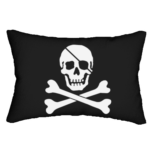 Jolly Roger Pirate Flag Skull and Crossbones Lumbar Pillows
